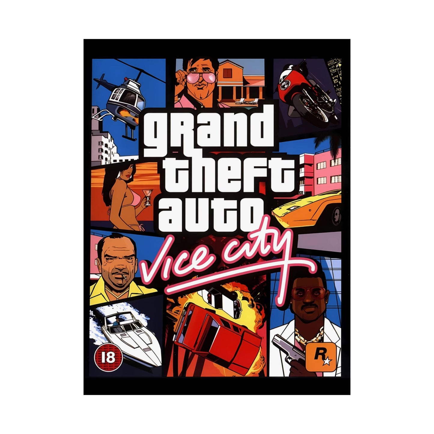 Grand Theft Auto Vice City Poster UNFRAMED or DIGITAL