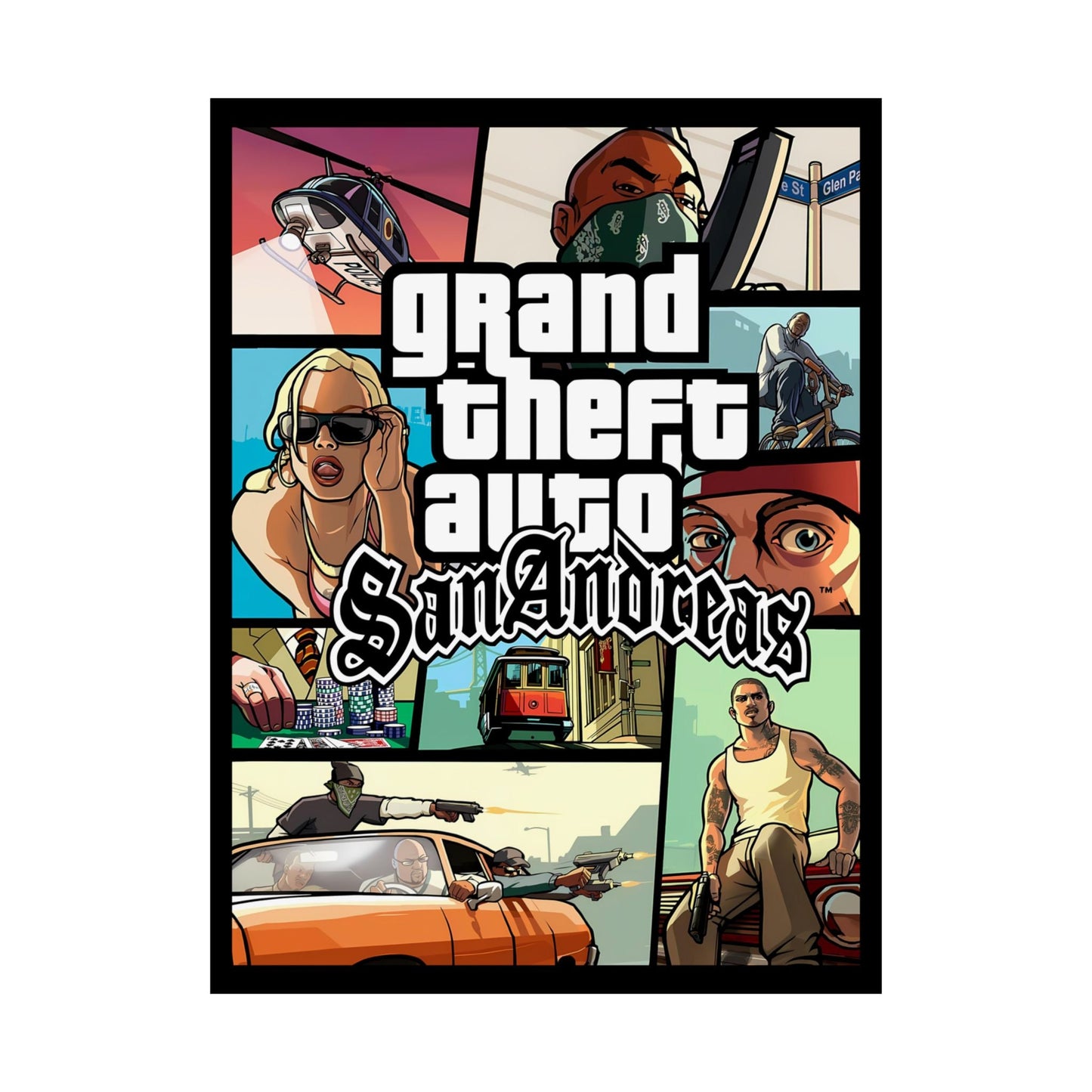 Grand Theft Auto San Andreas Poster UNFRAMED or DIGITAL